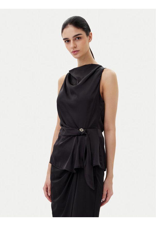 Rinascimento Bluzka CFC0019901002 Czarny Regular Fit. Kolor: czarny. Materiał: syntetyk