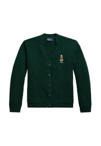 Polo Ralph Lauren Kardigan 710979094002 Zielony Relaxed Fit. Typ kołnierza: polo. Kolor: zielony. Materiał: wełna #6