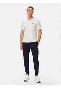 EA7 Emporio Armani Polo 8NPF16 PJVUZ 1100 Biały Slim Fit. Typ kołnierza: polo. Kolor: biały. Materiał: bawełna #2