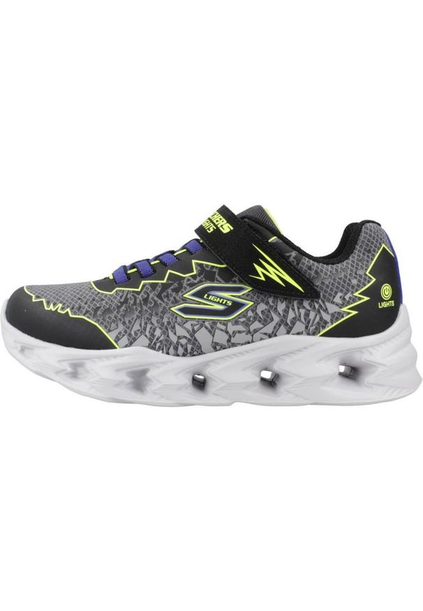 skechers - Buty do chodzenia dla dzieci Skechers Vortex 2.0 Zorento. Zapięcie: rzepy. Kolor: szary. Materiał: materiał, syntetyk, tkanina. Szerokość cholewki: normalna. Sport: turystyka piesza
