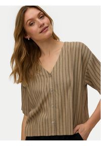 Vero Moda Koszula Rosie 10346914 Brązowy jasny Loose Fit. Kolor: brązowy. Materiał: wiskoza #3