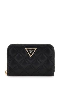 Guess Duży Portfel Damski Giully II Slg SWQG96 73140 Czarny. Kolor: czarny. Materiał: skóra