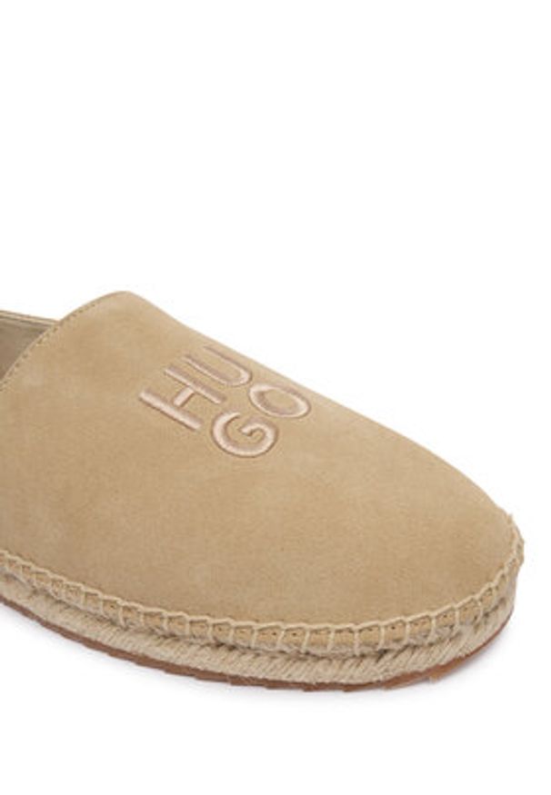 Hugo - HUGO Espadryle Sannes Slon SD 50563325 Beżowy. Kolor: beżowy. Materiał: skóra, zamsz
