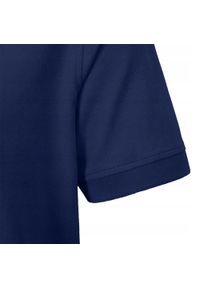 Koszulka Polo - Męska - Pako Jeans - Granatowa, Dekolt Bez Guzików. Okazja: na co dzień. Typ kołnierza: polo. Kolor: niebieski. Materiał: bawełna. Styl: casual #4