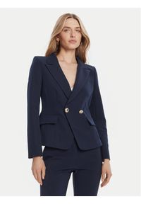 Rinascimento Marynarka CFC0126221003 Granatowy Slim Fit. Kolor: niebieski. Materiał: syntetyk