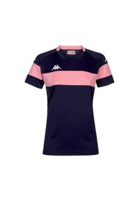 Damski jersey Kappa Dareta. Kolor: różowy, niebieski, wielokolorowy. Materiał: jersey. Sport: fitness, piłka nożna