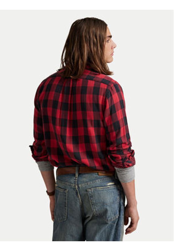 Polo Ralph Lauren Koszula 710P00517001 Czerwony Regular Fit. Typ kołnierza: polo. Kolor: czerwony. Materiał: bawełna