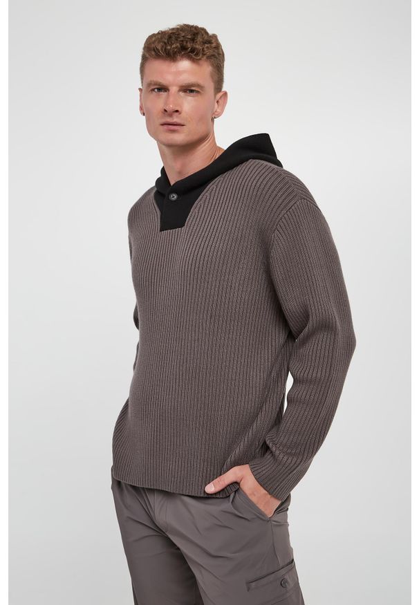 Armani Exchange - Sweter męski z kapturem ARMANI EXCHANGE. Typ kołnierza: kaptur