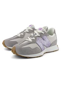 Buty dziecięce New Balance G32771W – szare. Okazja: na co dzień. Kolor: szary. Materiał: zamsz, guma. Szerokość cholewki: normalna #4