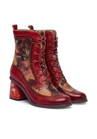 Laura Vita Trzewiki Evcao 81 Czerwony. Kolor: czerwony. Materiał: skóra #6