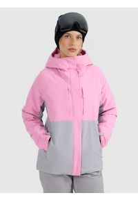 4f - 4F Kurtka narciarska membrana 8000 damska - różowa XL. Kolor: różowy. Materiał: poliester, materiał. Wzór: gładki. Sezon: zima #1