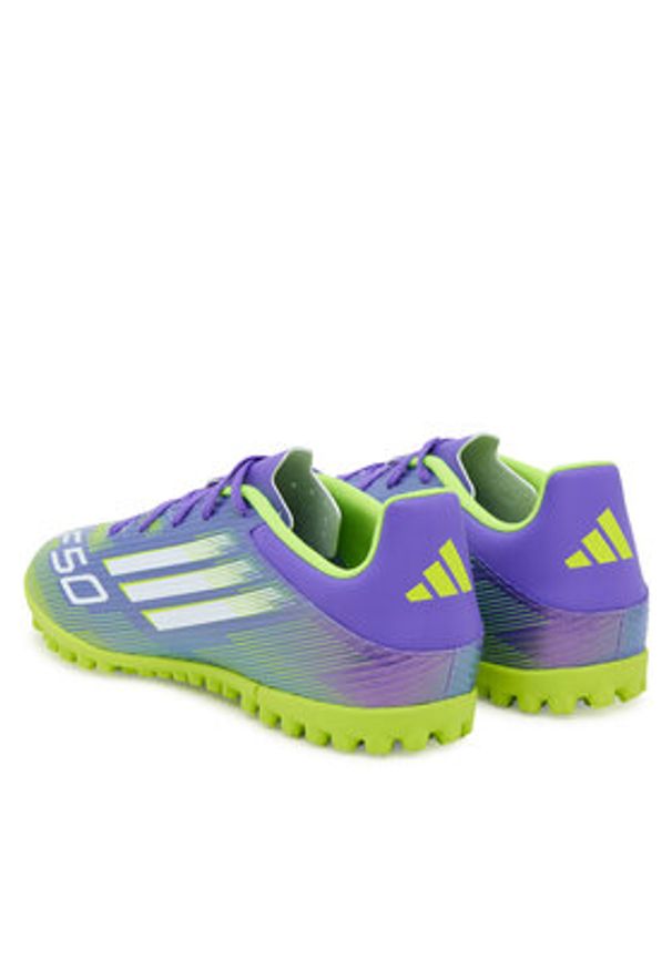 Adidas - adidas Buty do piłki nożnej F50 Club Turf Boots JI0026 Fioletowy. Kolor: fioletowy. Materiał: skóra