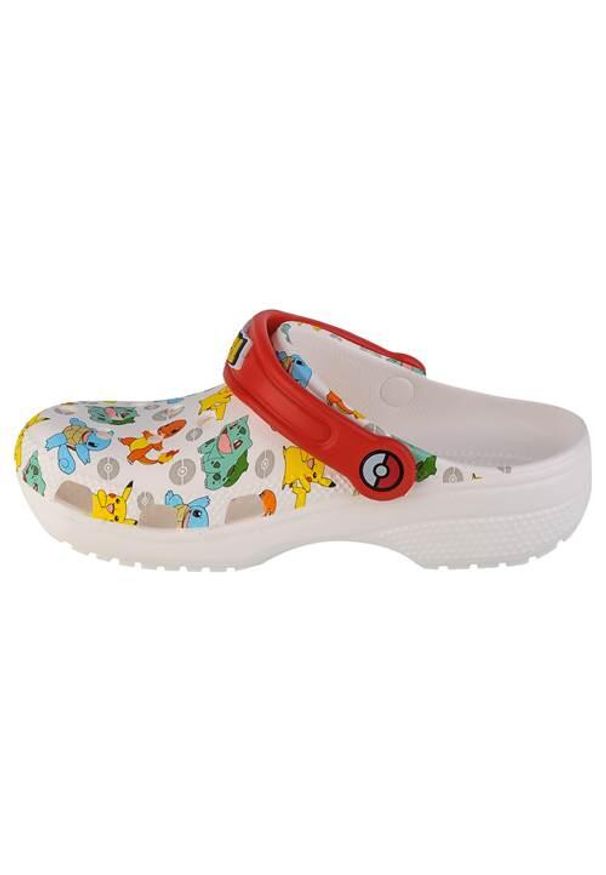 Buty do chodzenia dla dzieci Crocs Pokemon Classic Kids Clog. Kolor: biały. Materiał: materiał, syntetyk
