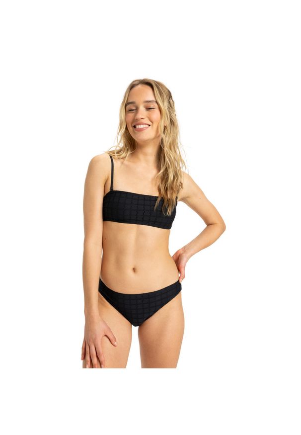 Roxy - Majtki bikini o średnim kryciu dla Kobiety CAMILO Czarny. Kolor: szary. Materiał: elastan, poliester, materiał