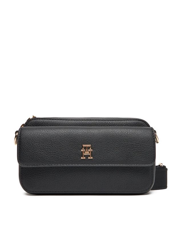TOMMY HILFIGER - Tommy Hilfiger Torebka DISTINCT CAMERA BAG AW0AW17455 Czarny. Kolor: czarny. Materiał: skórzane