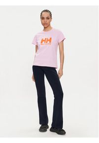 Helly Hansen T-Shirt W Hh Logo T-Shirt 2.0 34465 Różowy Regular Fit. Kolor: różowy. Materiał: bawełna