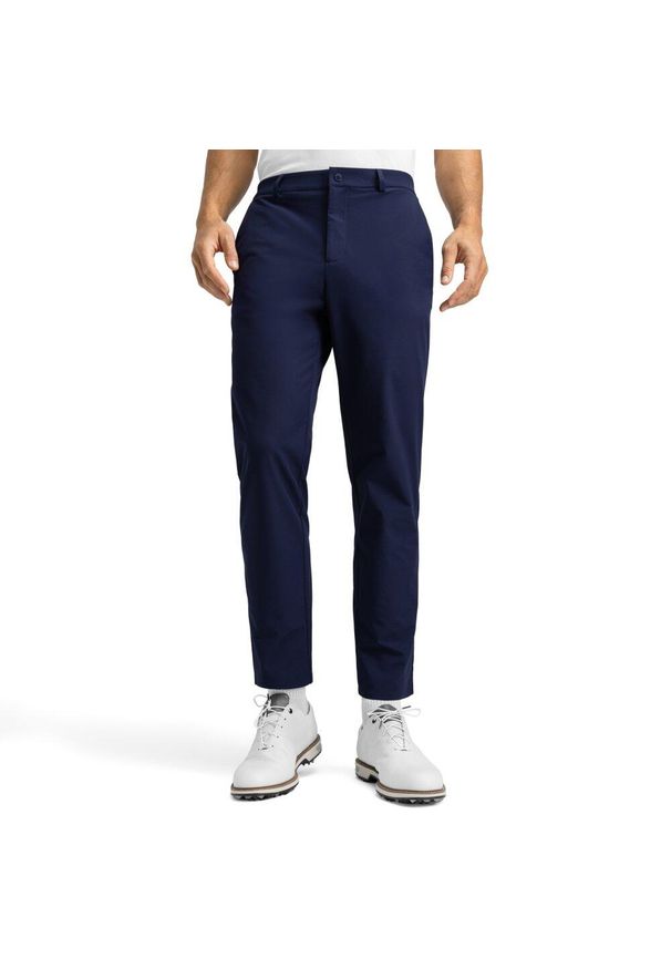 SIROKO - Męskie długie spodnie golfowe St. Andrews. Kolor: niebieski. Materiał: tkanina. Długość: długie. Sport: golf