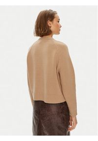 Weekend Max Mara Sweter 2425366162 Beżowy Regular Fit. Kolor: beżowy. Materiał: wełna