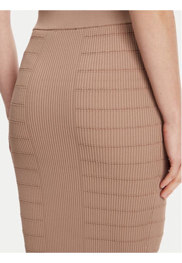 Guess Spódnica W5YD66 Z0130 Brązowy Slim Fit. Kolor: brązowy. Materiał: wiskoza