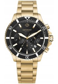 Zegarek Giewont Zegarek Męski Chronograph Sapphire Złoto Czarny GW3970-B7. Kolor: złoty, wielokolorowy, czarny #1