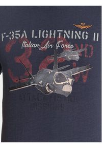 Aeronautica Militare T-Shirt 252TS2472UJ00708 Granatowy Regular Fit. Kolor: niebieski. Materiał: bawełna #5