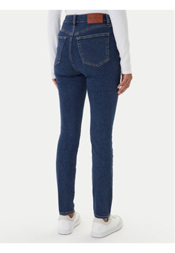 Calvin Klein Jeans Jeansy LV047E611G Granatowy Skinny Fit. Kolor: niebieski