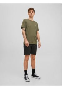 Jack & Jones - Jack&Jones Szorty materiałowe Bowie 12165604 Czarny Regular Fit. Kolor: czarny. Materiał: bawełna