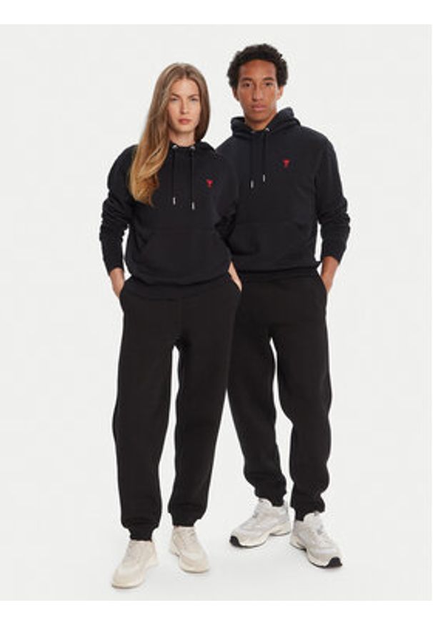 AMI PARIS - AMI Paris Sweter UKS025.KN0032 Zielony Regular Fit. Kolor: zielony. Materiał: wełna