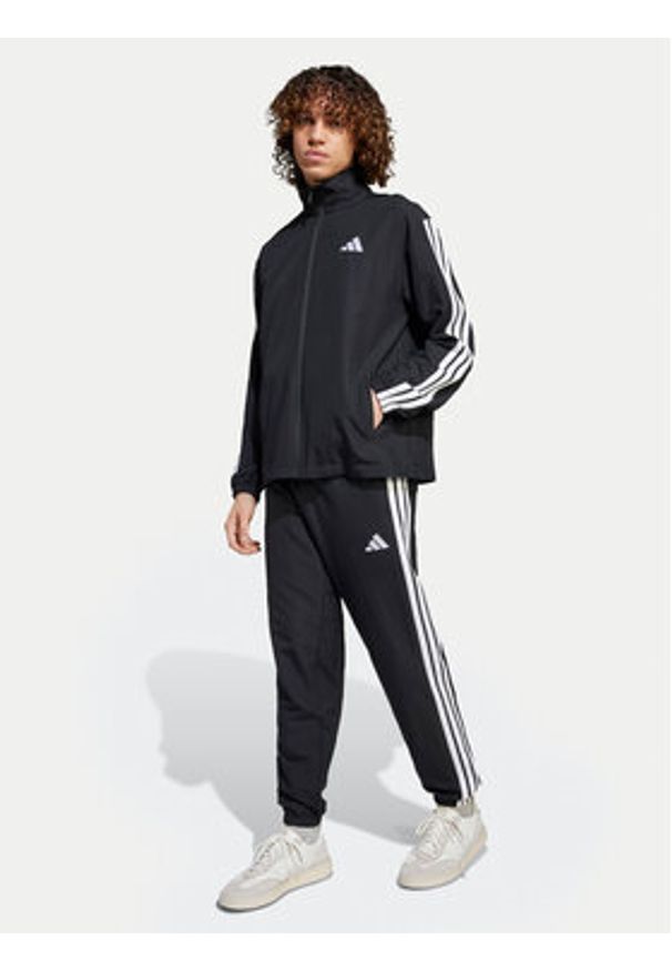 Adidas - adidas Dres 3-Stripes JI8849 Czarny Regular Fit. Kolor: czarny. Materiał: syntetyk