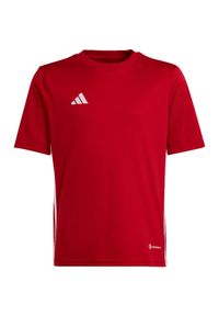 Adidas - Koszulka do piłki nożnej dla dzieci adidas Tabela 23 Jersey. Kolor: czerwony. Materiał: jersey