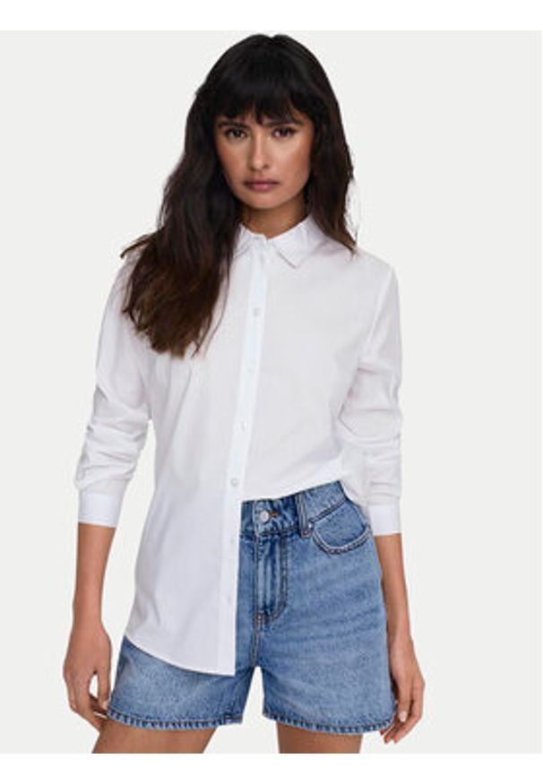 JDY Koszula Mio 15149877 Biały Regular Fit. Kolor: biały. Materiał: bawełna