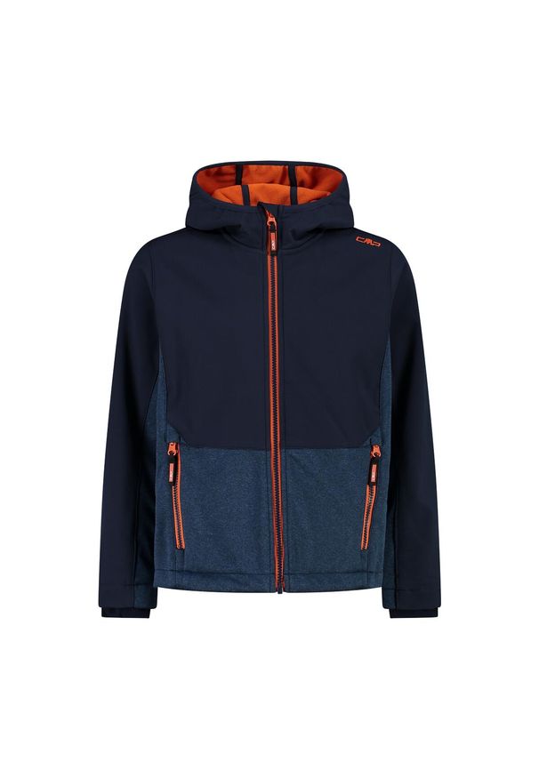 Kurtka dziecięca turystyczna CMP 34A3254. Kolor: niebieski. Materiał: softshell. Styl: sportowy