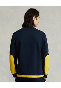 Ralph Lauren - RALPH LAUREN - Granatowa bluza z logo. Typ kołnierza: polo, bez kaptura. Kolor: niebieski. Styl: klasyczny #4