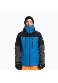 Kurtka snowboardowa męska Quiksilver Mission Plus. Kolor: czarny, niebieski, wielokolorowy. Sport: snowboard #1