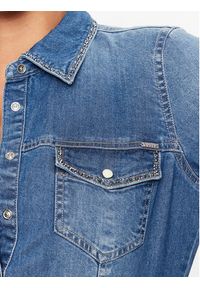 Guess Koszula jeansowa W3YH05 D3YR5 Niebieski Slim Fit. Kolor: niebieski. Materiał: jeans, bawełna #4