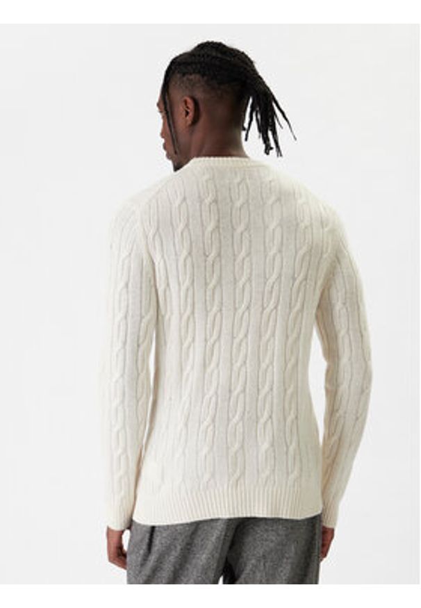 GANT - Gant Sweter 8050213 Écru Regular Fit. Materiał: wełna