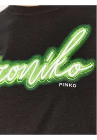 Pinko T-Shirt Bussolotto 100355 A1AY Czarny Regular Fit. Kolor: czarny. Materiał: bawełna #4
