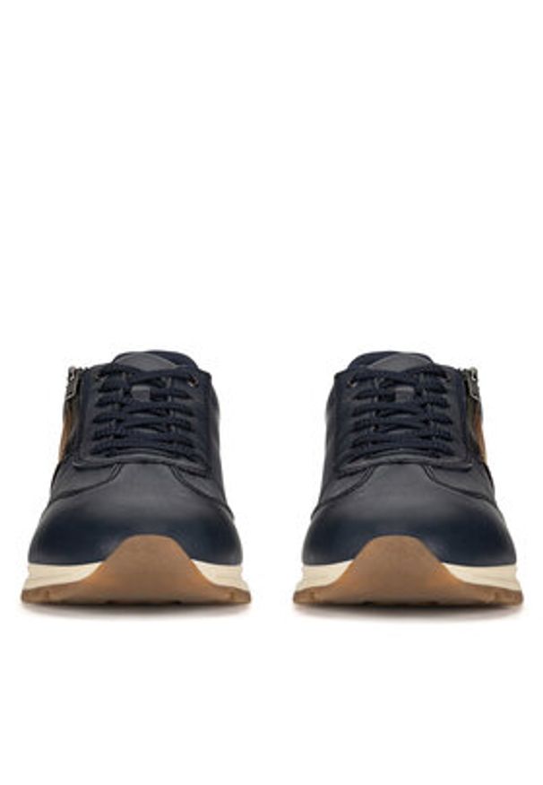 Rieker Sneakersy B0501-14 Granatowy. Kolor: niebieski. Materiał: skóra