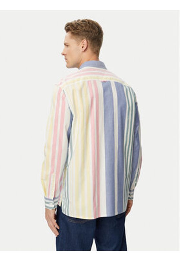 Tommy Jeans Koszula Oxford DM0DM23246 Kolorowy Relaxed Fit. Materiał: bawełna. Wzór: kolorowy
