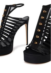 Elisabetta Franchi Sandały SA-92L-62E2-V790 Czarny. Kolor: czarny. Materiał: materiał #2