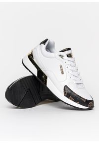 Sneakersy damskie Guess Moxea (FL12FL5MOX-WHBR). Kolor: biały. Materiał: materiał, jeans, denim. Sezon: lato #1
