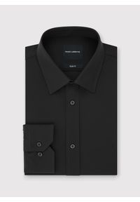 Pako Lorente - PAKO LORENTE – Czarna koszula męska. Typ kołnierza: kołnierzyk klasyczny. Kolor: czarny. Materiał: elastan, nylon. Długość rękawa: długi rękaw. Długość: długie. Styl: klasyczny #7