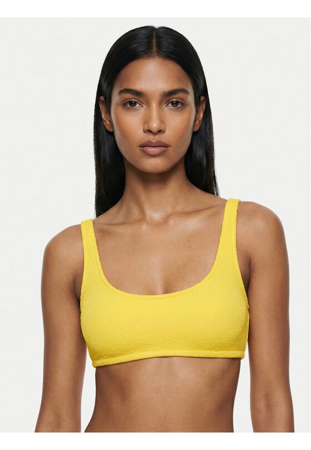 Banana Moon Góra od bikini Justin Scrunchy JAA22 Żółty. Kolor: żółty. Materiał: syntetyk