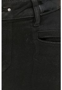 Morgan spodnie damskie kolor czarny dopasowane medium waist. Kolor: czarny. Materiał: bawełna, materiał #3