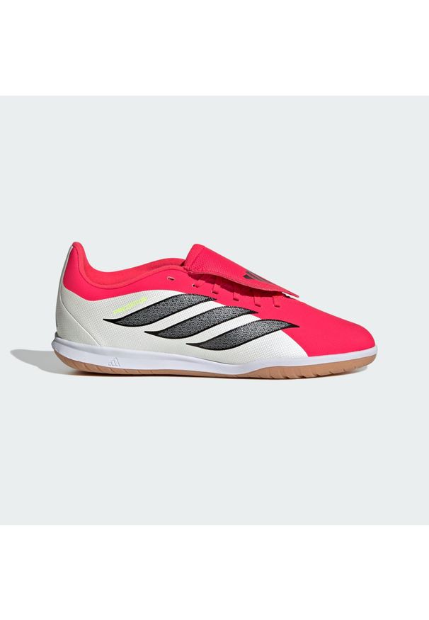 Adidas - Buty piłkarskie PREDATOR CLUB Fold-Over Tongue Sala Indoor dla dzieci. Kolor: czarny, czerwony, biały, wielokolorowy. Materiał: syntetyk. Szerokość cholewki: normalna. Sport: piłka nożna