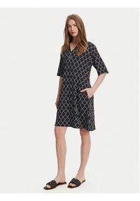 Max Mara Beachwear Sukienka codzienna Aidone 2516621079 Czarny Relaxed Fit. Okazja: na co dzień. Kolor: czarny. Materiał: wiskoza. Typ sukienki: proste. Styl: casual #3