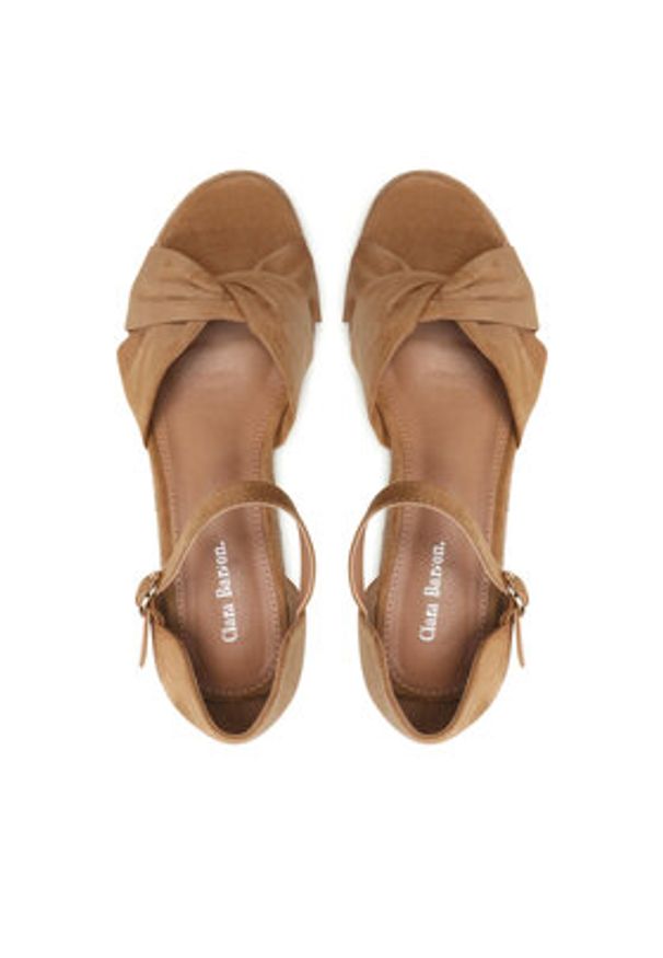 Clara Barson Espadryle WSS20524-01ECO Brązowy. Kolor: brązowy. Materiał: materiał
