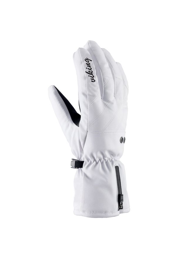 Damskie rękawice narciarskie Viking Selena. Kolor: czarny, wielokolorowy, biały. Sezon: zima. Sport: narciarstwo