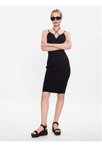 Calvin Klein Jeans Sukienka dzianinowa J20J221156 Czarny Slim Fit. Kolor: czarny. Materiał: lyocell #6