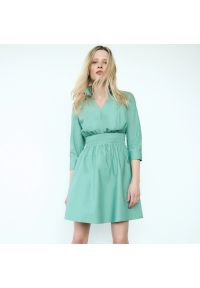 Reserved - Sukienka z bawełny organicznej - Zielony. Kolor: zielony. Materiał: bawełna #1